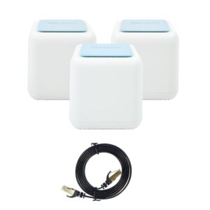 Pachet Sistem Mesh Wi-Fi PNI GB1200 Gigabit si 1bc Cablu de retea plat S/STP CAT7 PNI U7015B 1.5m