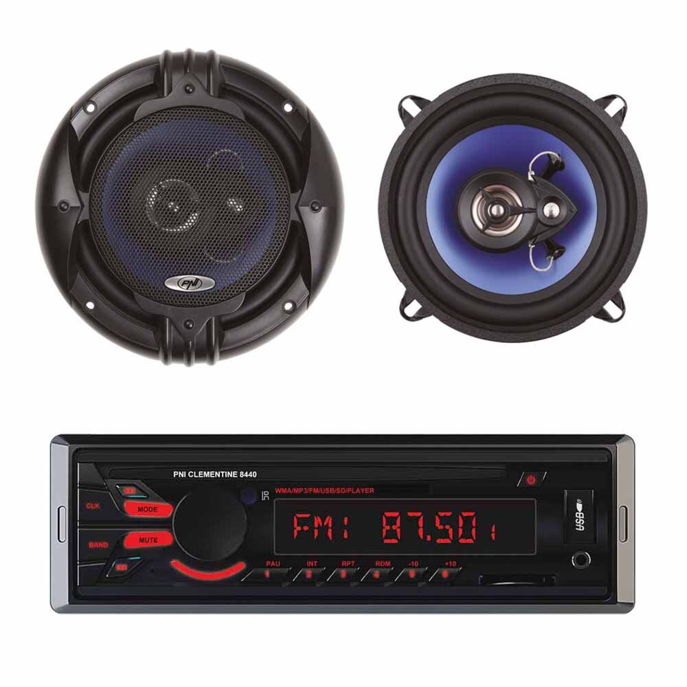 Pachet Radio MP3 player auto PNI Clementine 8440 4x45W USB SD AUX