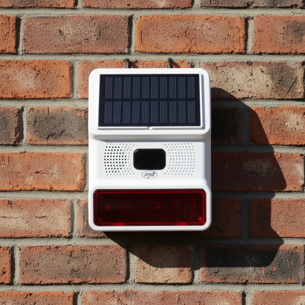 Sirena de exterior wireless PNI SafeHouse HS006 cu incarcare sau