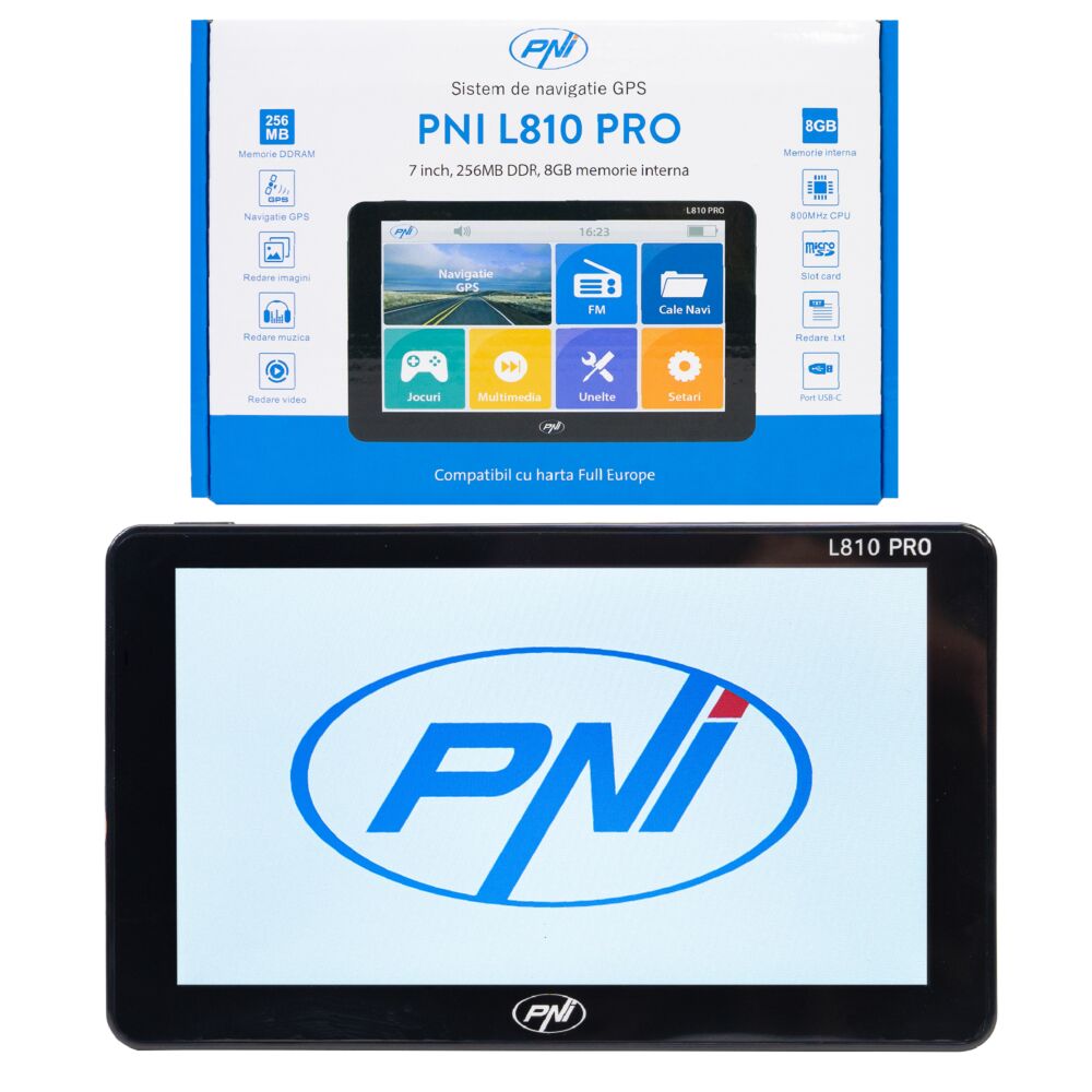 Sistem de navigatie GPS PNI L810 PRO ecran 7 inch, 800 MHz, 256MB