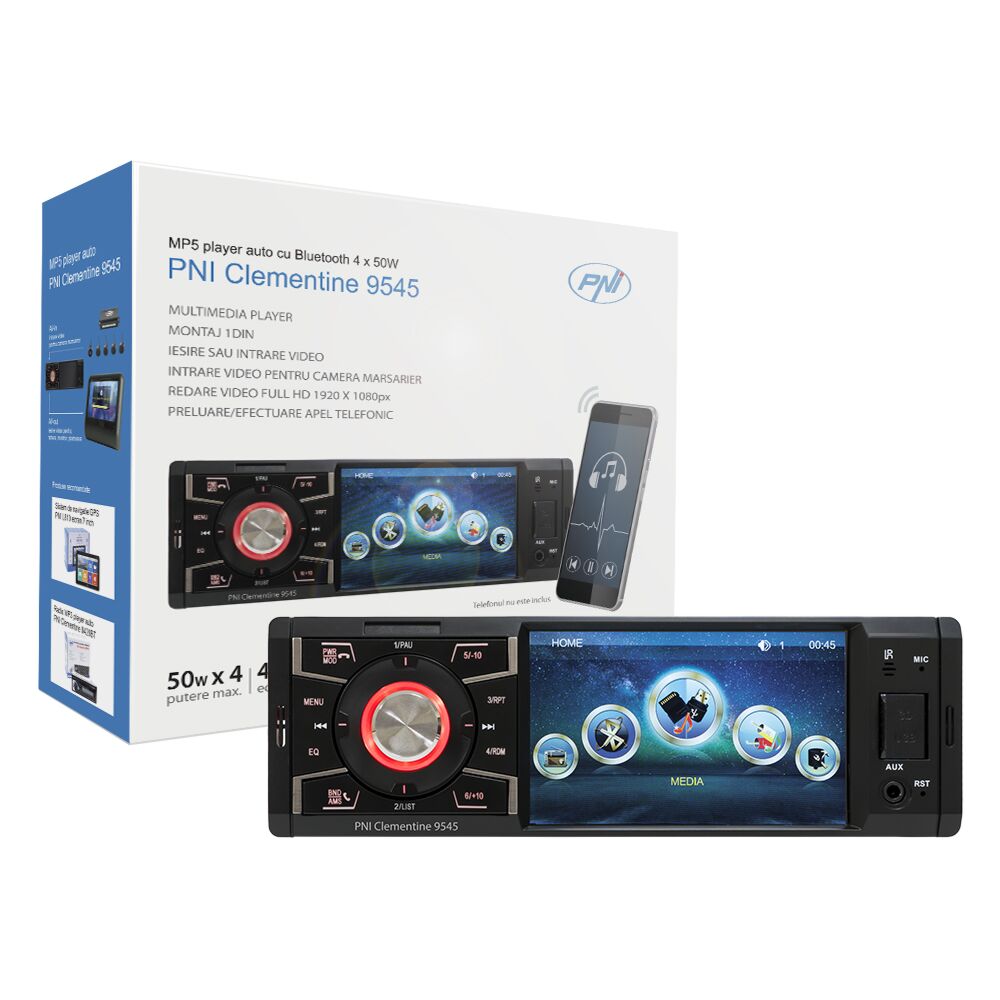 MP5 player auto PNI Clementine 9545 1DIN display 4 inch, 50Wx4