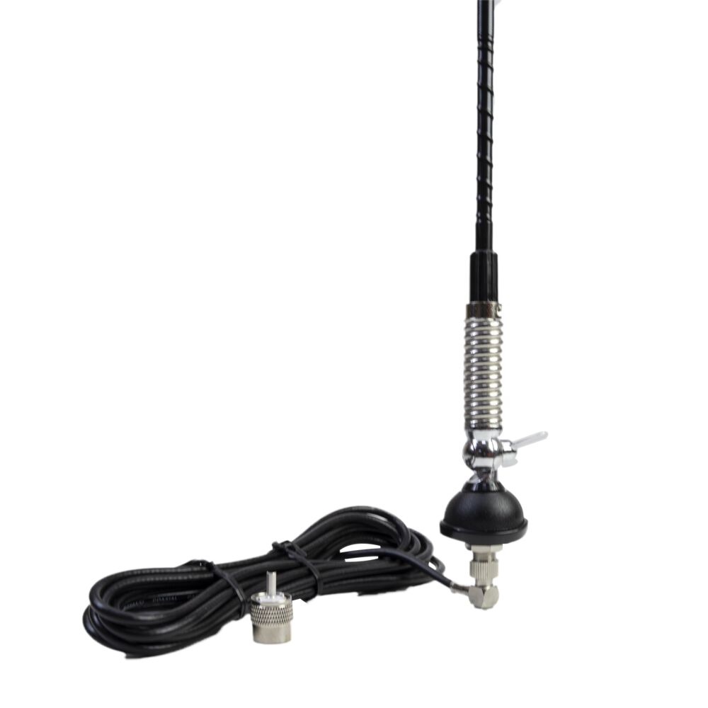 Antena CB PNI S60, 59 cm, cu fluture, cablu RG58 de 4m si