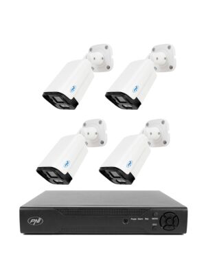 Pachet supraveghere video NVR PNI House IP716 si 4 camere PNI IP125 cu IP, 5MP