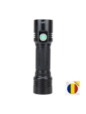 Pachet Lanterna dubla PNI Adventure F200 din aluminiu cu LED, acumulator 4000mAh si Sticky Pad Drapel inclus