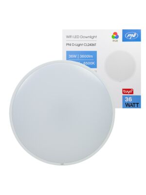 Plafoniera LED PNI D-Light CL2436T Wi-Fi, Tuya, RGB