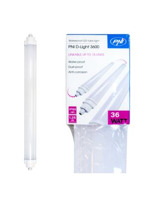 Corp de iluminat liniar cu LED PNI D-Light 3600, 36W, 6500k, etans IP65, cu protectie la apa, praf si coroziune, pentru 