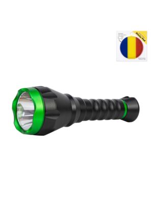 Pachet Lanterna PNI Adventure F750 Green Light din aluminiu cu sticky Pad Drapel inclus