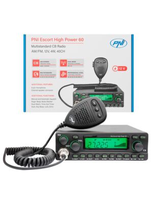Statie radio CB PNI Escort High Power 60 multistandard, 60W FM/AM, 12V, ASQ, RF Gain