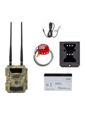 Kit camera vanatoare PNI Hunting 400C 24MP, carcasa si sufa securitate, acumulator 7.2Ah, cablu alimentare