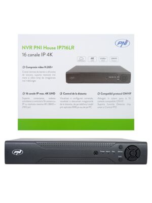 NVR PNI House IP716LR, 16 canale IP 4K, H.265