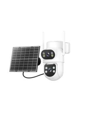 Camera supraveghere video IP974S GSM 4G AOV, PTZ, dual lens 2MP + 2MP, panou solar 8W, acumulator bloc 7800mAh