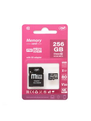 Card de memorie MicroSD PNI 256GB cu adaptor SD