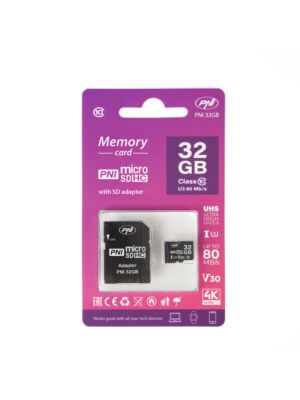 Card de memorie MicroSD PNI 32GB cu adaptor SD