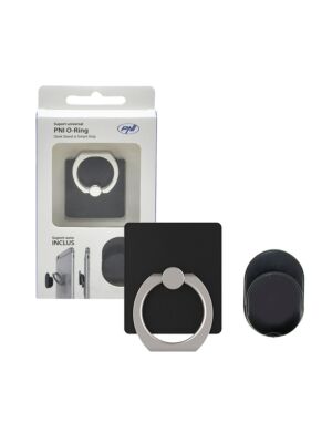 Suport universal PNI O-Ring, Desk Stand si Smart Grip, Black, suport auto inclus