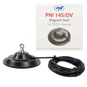 Baza magnetica PNI 145/DV 145mm contine cablu 4m si mufa PL259