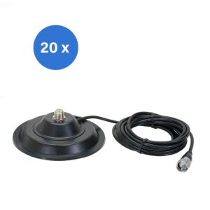 Bax cu 20 bucati baza magnetica PNI 145/PL 145mm contine cablu 4m si mufa PL259