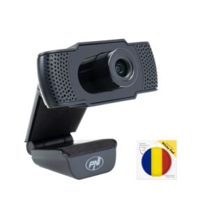 Pachet camera Web PNI CW1850 Full HD 1080P 2MP, USB, clip-on si sticky Pad Drapel inclus