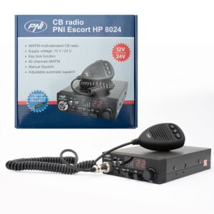 Statie radio CB PNI Escort HP 8024 cu ASQ reglabil si alimentare 12V-24V