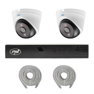 Pachet supraveghere video cu 2 camere si cabluri 20 metri incluse