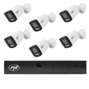 Pachet supraveghere video cu 6 camere si cabluri 20 metri incluse