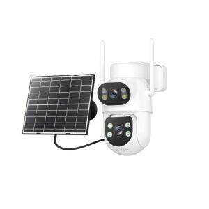 Camera supraveghere video IP974S GSM 4G AOV, PTZ, dual lens 2MP + 2MP, panou solar 8W, acumulator bloc 7800mAh