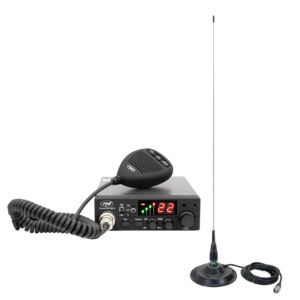 Kit Statie radio CB PNI Escort HP 8001L ASQ + Antena CB PNI ML145 cu magnet 145/PL