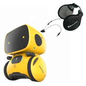 Pachet Robot inteligent interactiv PNI Robo One, control vocal, butoane tactile, galben + Casti Midland Subzero