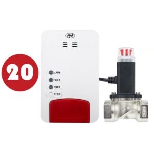 Kit PNI Safe House Dual Gas 250 cu senzor monoxid de carbon (CO) si gaze naturale si electrovalva