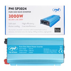 Invertor de tensiune PNI SP3024 alimentare 24V iesire 230V 3000W sinusoida pura