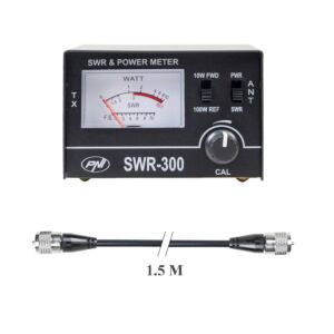 Pachet Reflectometru PNI SWR-300 PWR-SWR Meter, pentru masurare SWR si cablu de legatura PNI R150