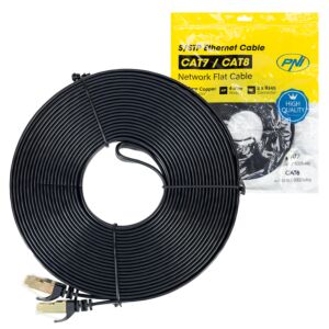 Cablu de retea plat CAT7 negru