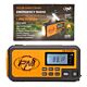 Radio portabil PNI DYN300, cu dinam, incarcare solara, lanterna, powerbank 4000 mAh, SOS, orange
