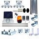 Kit complet automatizare porti autoportante PNI AP800D, motor, roti, fotocelule, telecomanda, lampa, 6 metri cremaliera,