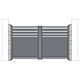 Set porti auto batante din aluminiu PNI MAB3000 cu doua foi de 1.5m si inaltime 1.7m