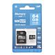 Card de memorie MicroSD PNI 64GB cu adaptor SD