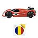 Pachet Jucarie masinuta sport Silvercloud RedOne cu telecomanda cu sticky Pad Drapel inclus