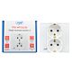 Priza simpla x2 incastrabila PNI WP222W cu rama din sticla culoare alb